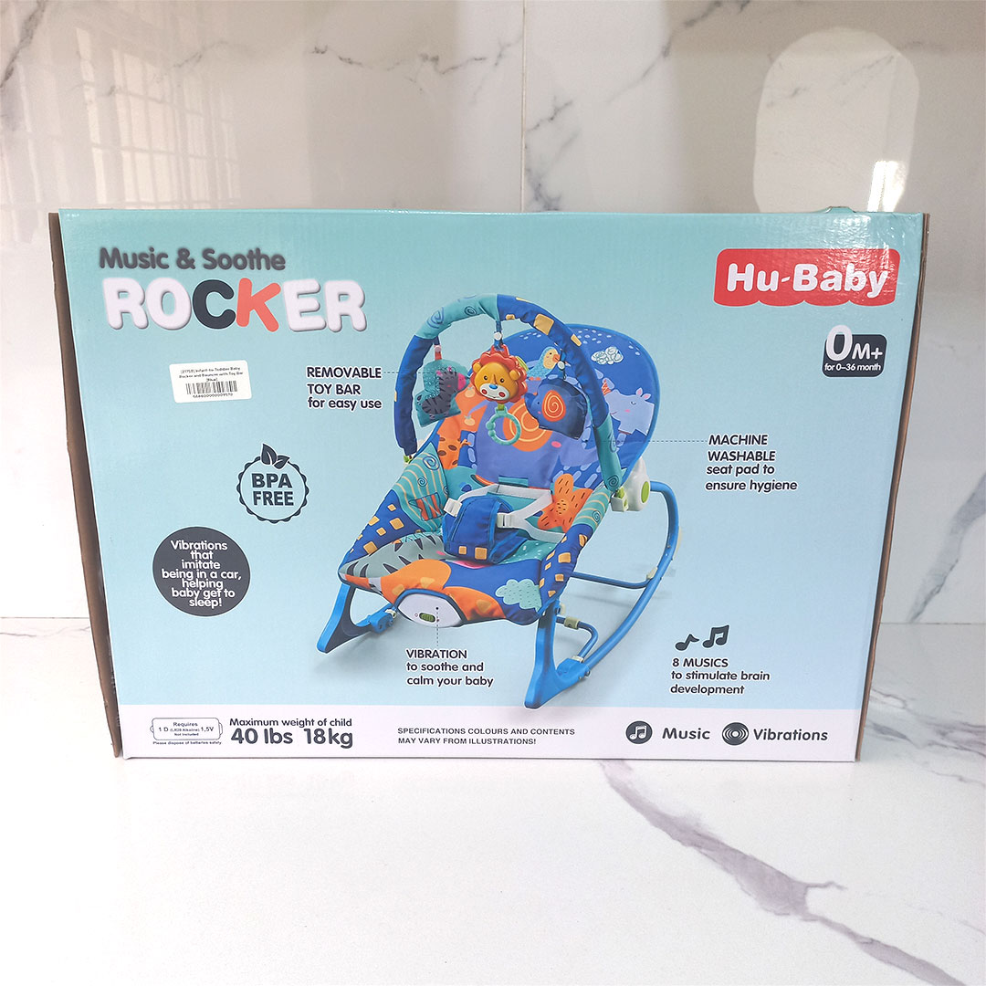 Baby Rocker and Bouncer with Toy Bar, Music and Vibration
