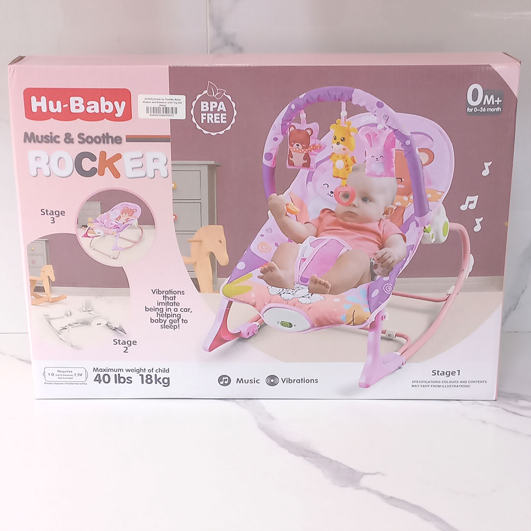 Baby Rocker and Bouncer with Toy Bar, Music and Vibration