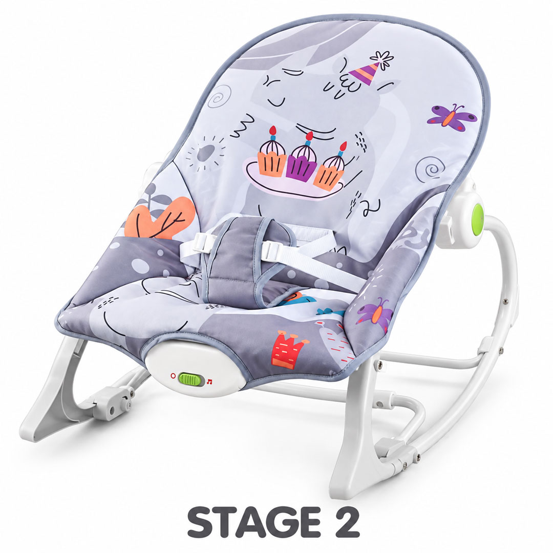 Baby Rocker and Bouncer with Toy Bar, Music and Vibration