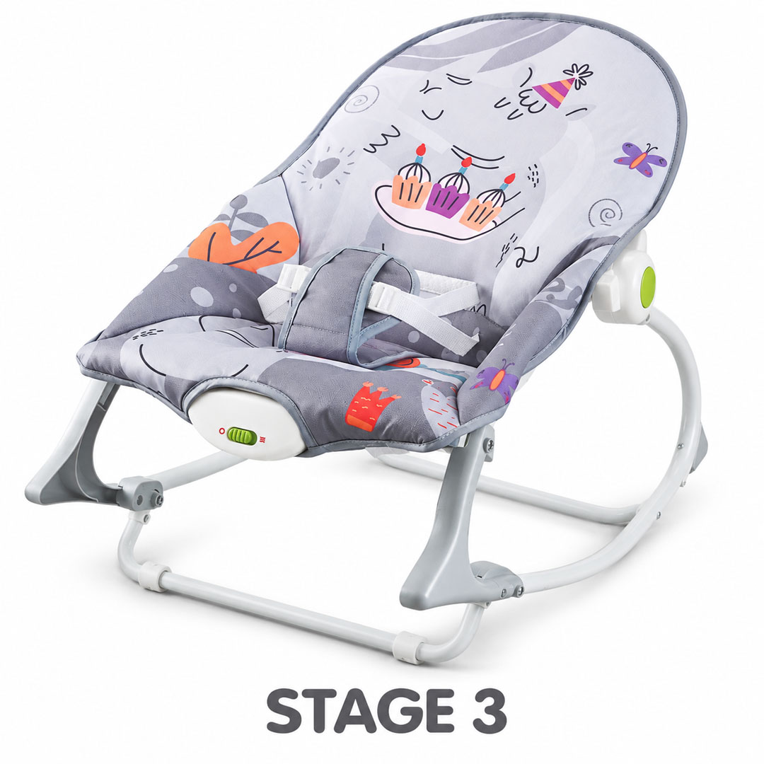 Baby Rocker and Bouncer with Toy Bar, Music and Vibration