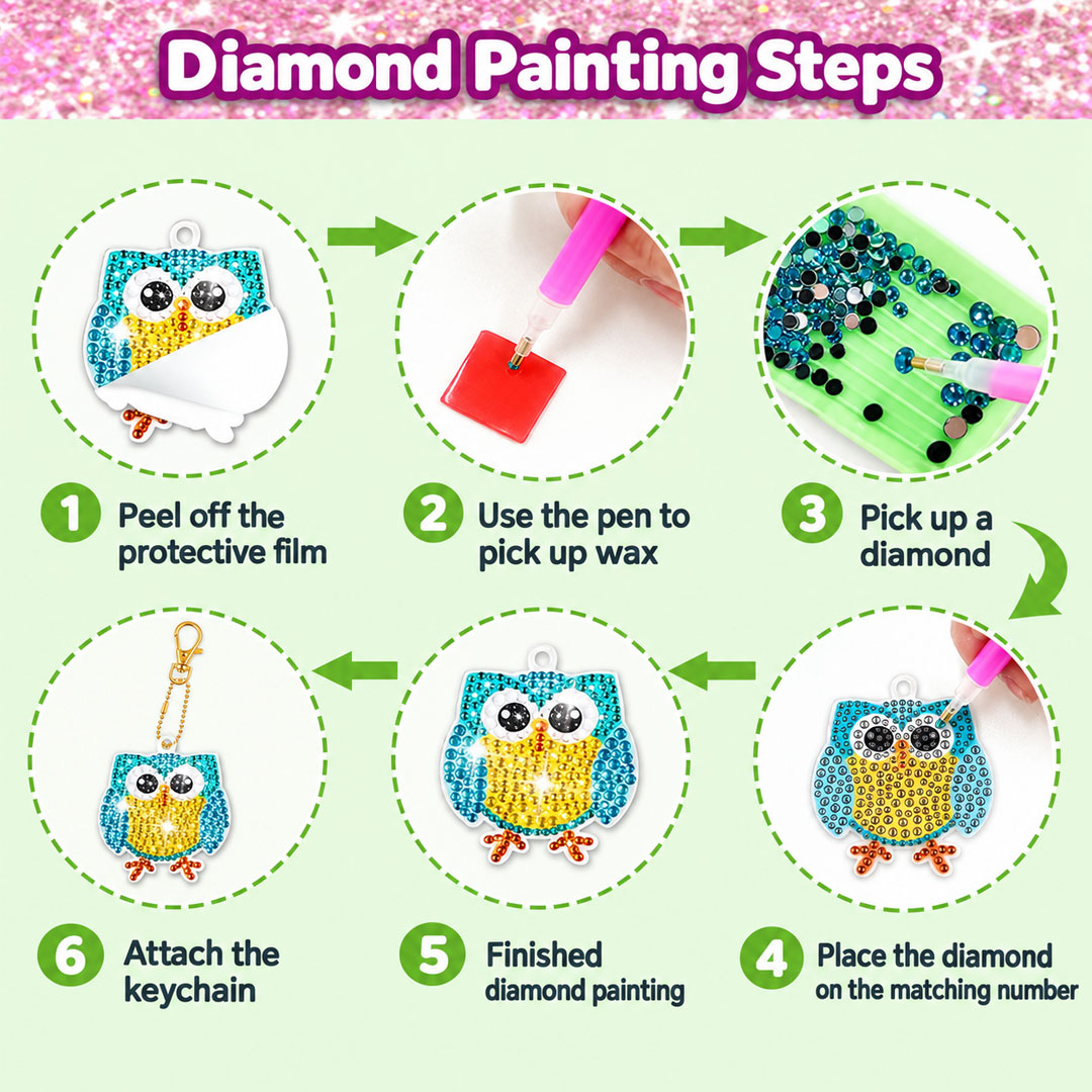 DIY Gem Keychain Making Kit for Kids