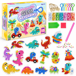 DIY-gem-keychain-set-for-kids-6 DIY Gem Keychain Making Kit for Kids