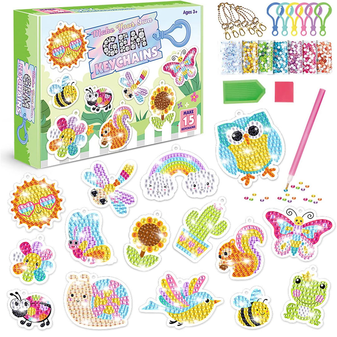 DIY Gem Keychain Making Kit for Kids