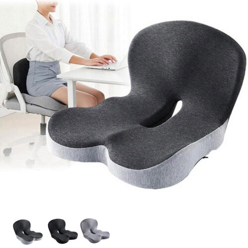 Ergonomic Memory Foam Seat Cushion with Lumbar Support