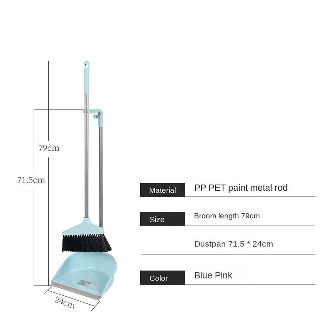 Long Handle Broom and Dustpan Combo Set