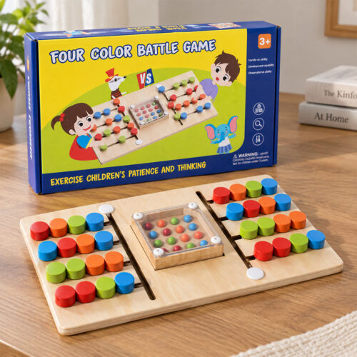 Montessori Wooden Colour Matching Logic Board Game for Kids