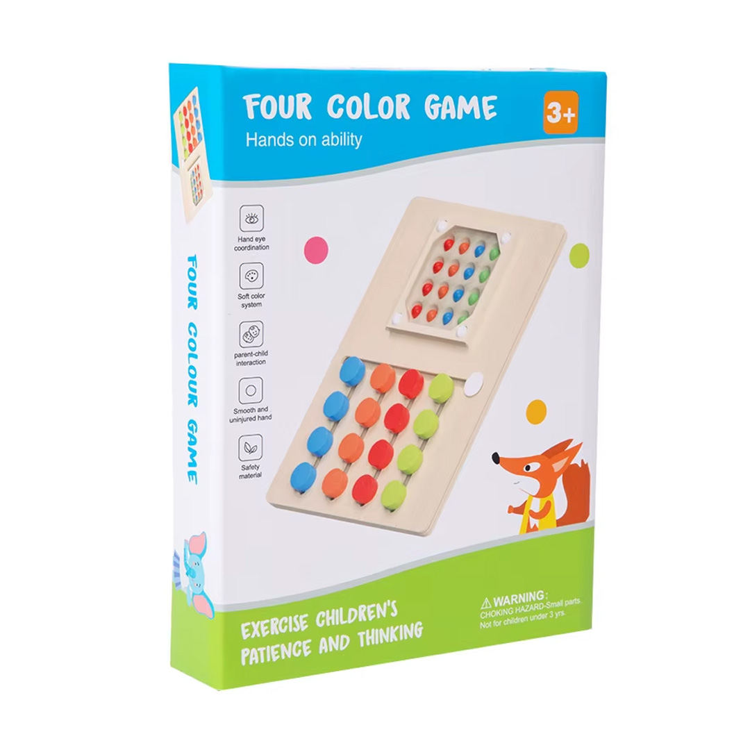 Montessori Wooden Color Matching Logic Slide Puzzle