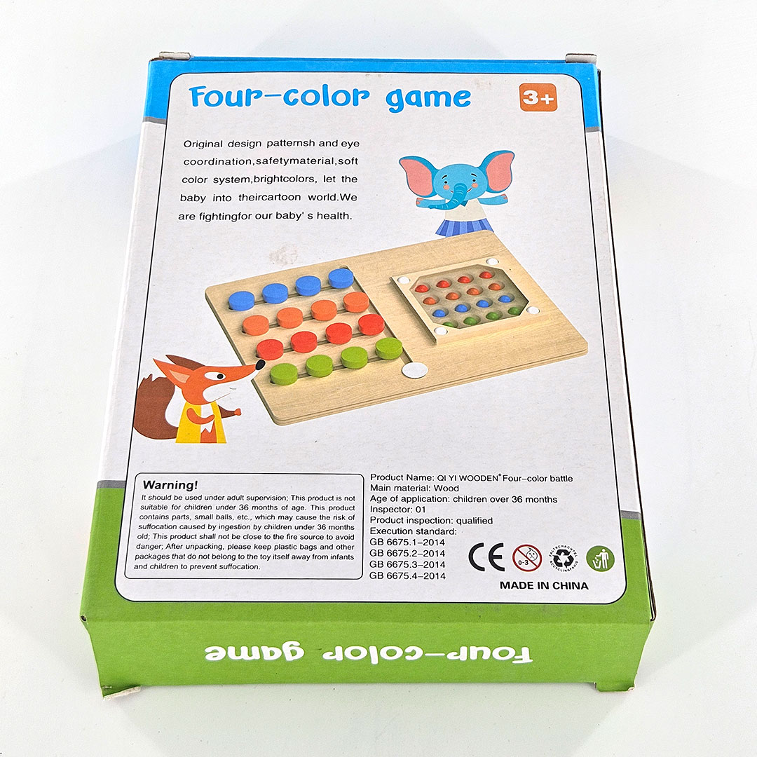 Montessori Wooden Color Matching Logic Slide Puzzle