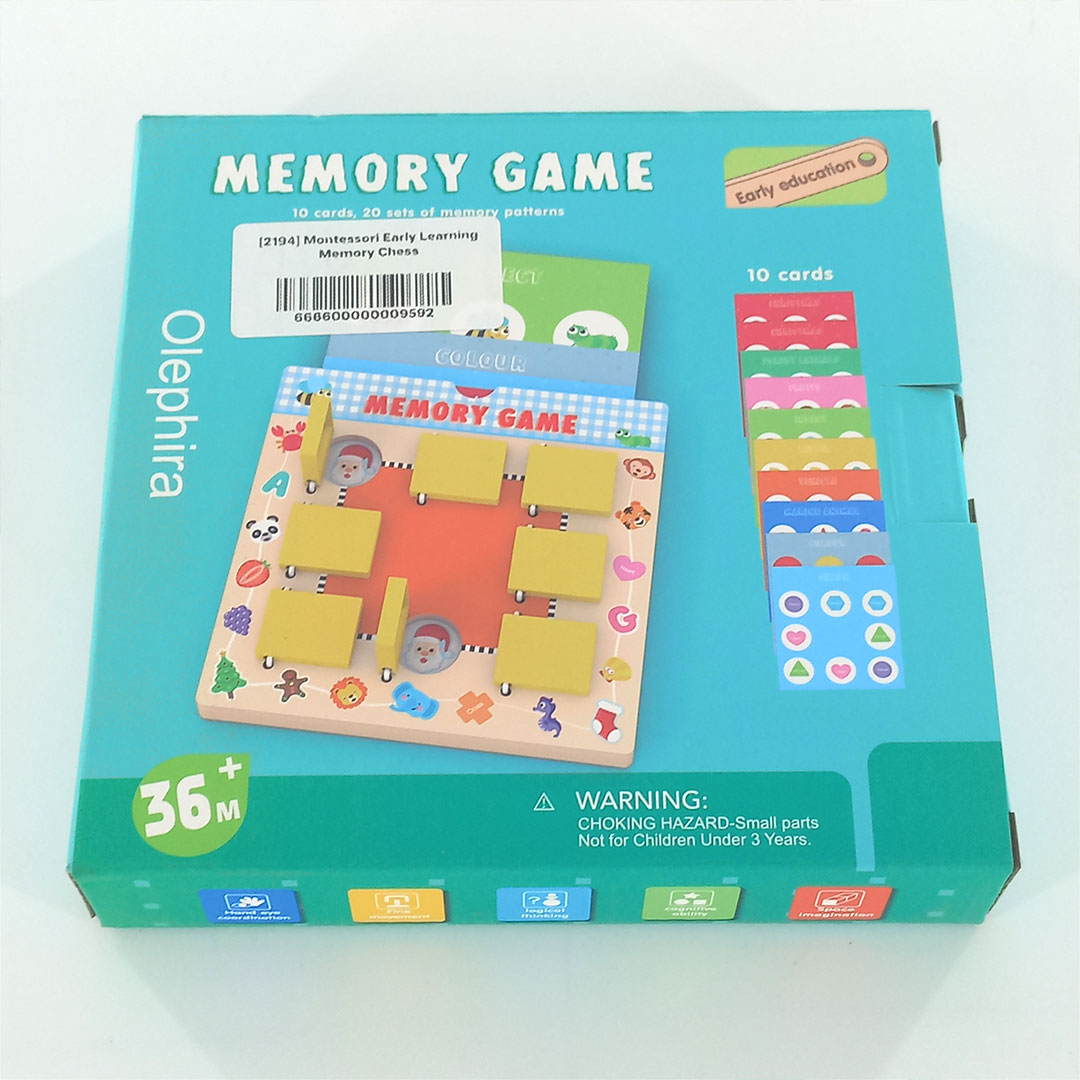 Montessori Wooden Flip and Match Memory Game for Kids