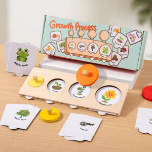 Montessori-Wooden-Life-Cycle-Growth-Process-Matching-Puzzle-Toy-with-Sequence-Flashcards-3 Montessori Life Cycle Toy That Teaches Kids How Living Things Grow