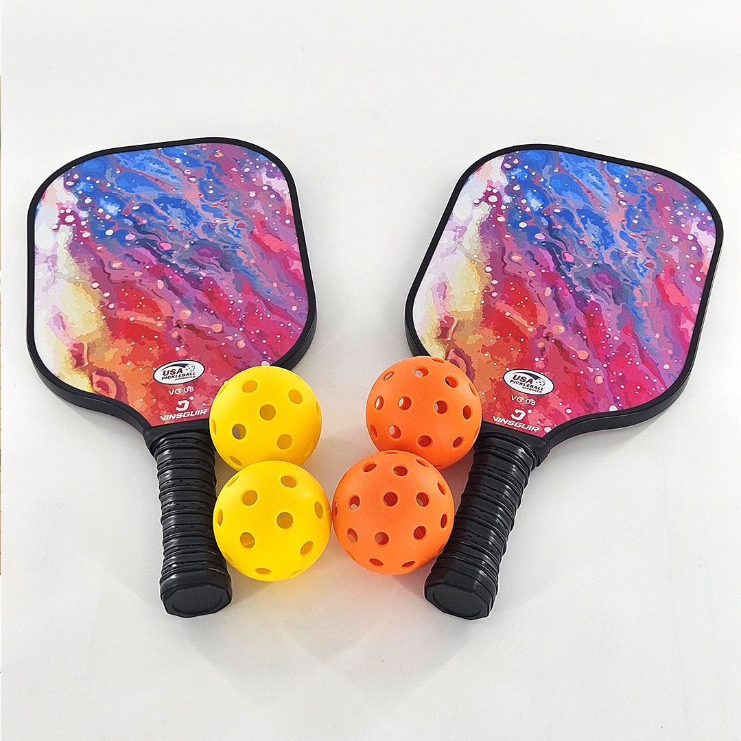 Vinsguir Pickleball Paddle Set with 2 Paddles, 4 Balls and Carry Bag