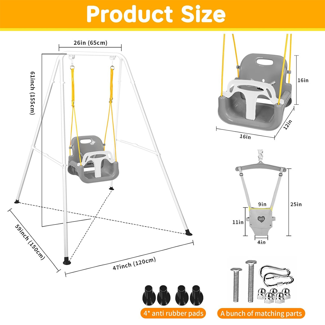 Swing Set for Kids and Baby Bouncer