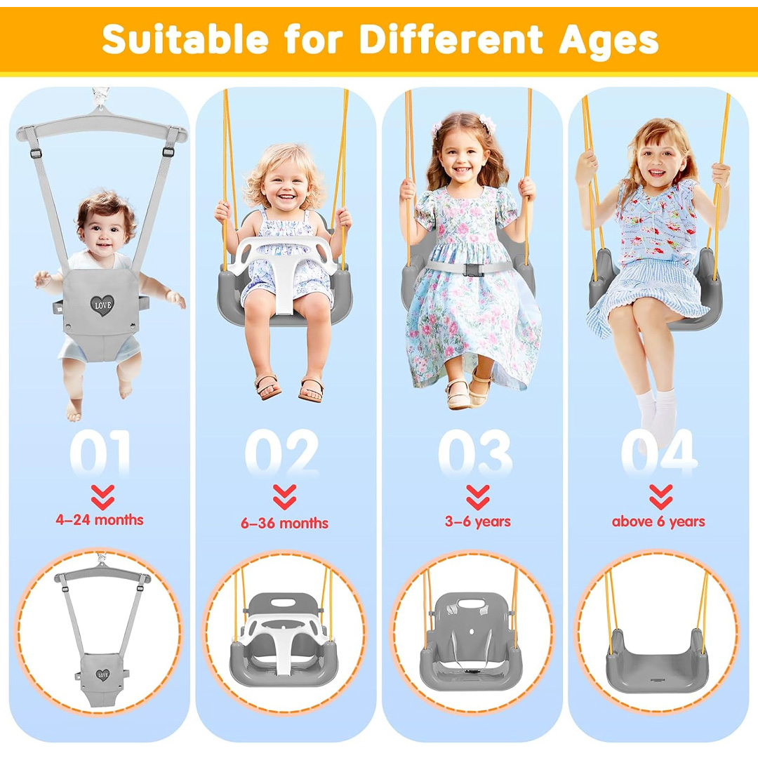 Swing Set for Kids and Baby Bouncer