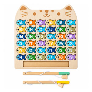 Wooden-Memory-Flipping-Fishing-Game-2 Wooden Alphabet and Number Matching Magnetic Fishing Game