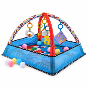 Baby Play Gym and Play Mat with Balls and Hanging Toys