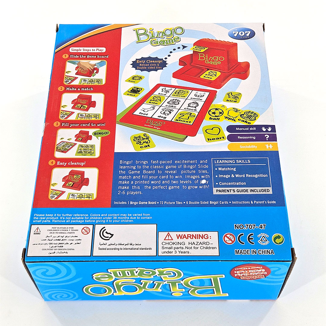Picture Matching Bingo Game for Kids