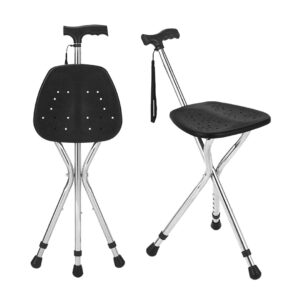 Adjustable Folding Walking Stick with Seat