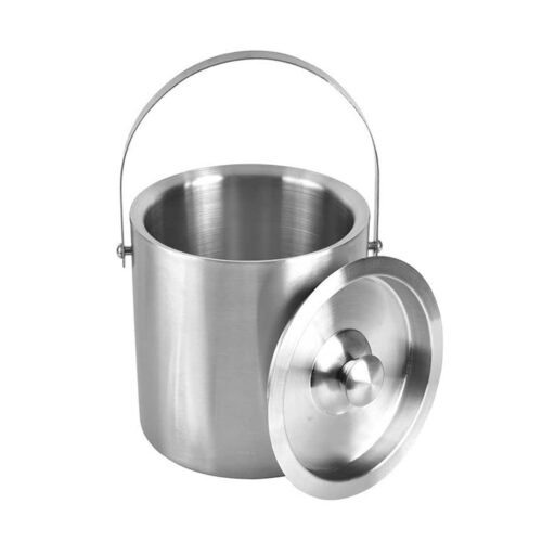 Insulated Stainless Steel Ice Bucket with Lid