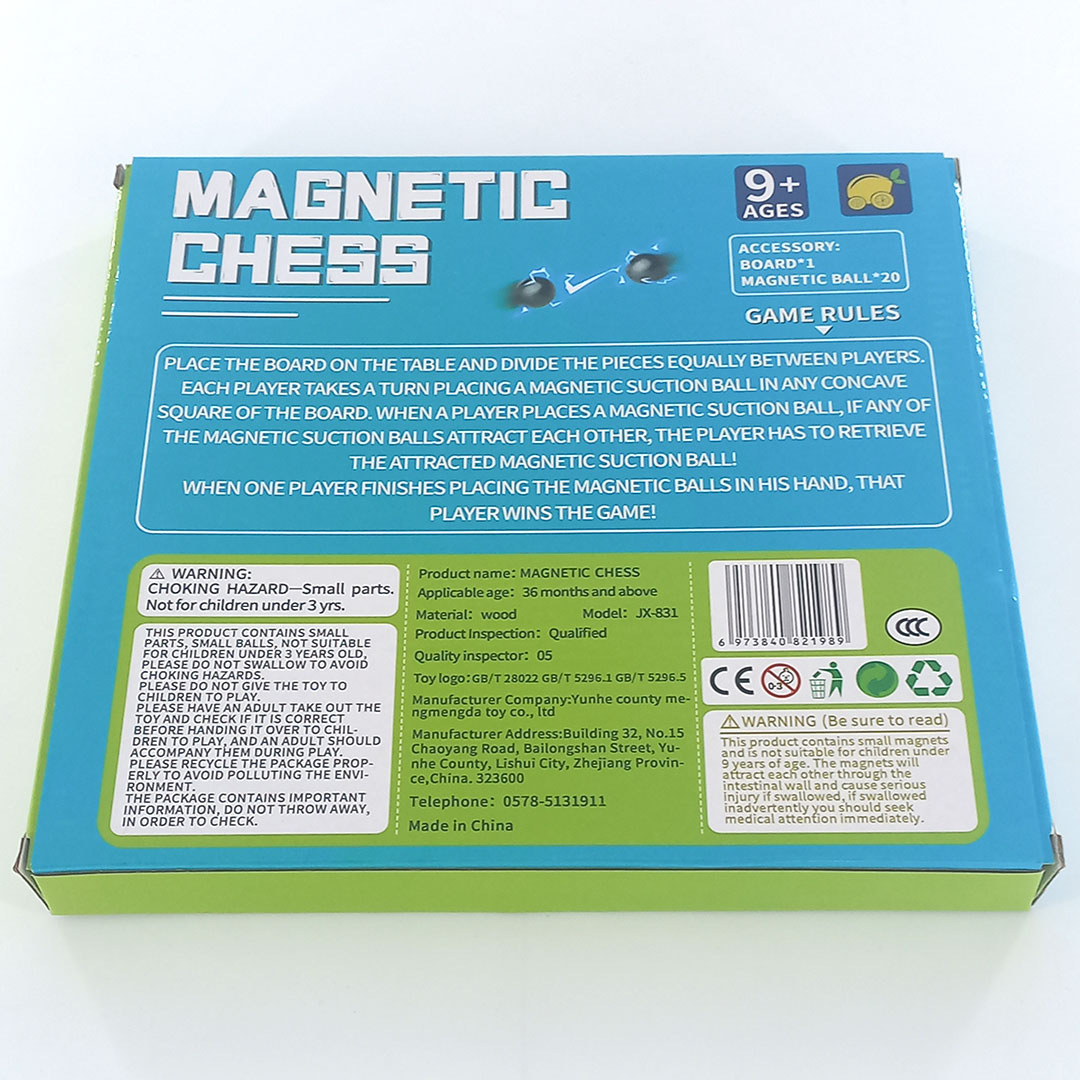 Magnetic Ball Chess Board Game – Wooden Tabletop Magnetic Induction Strategy Game