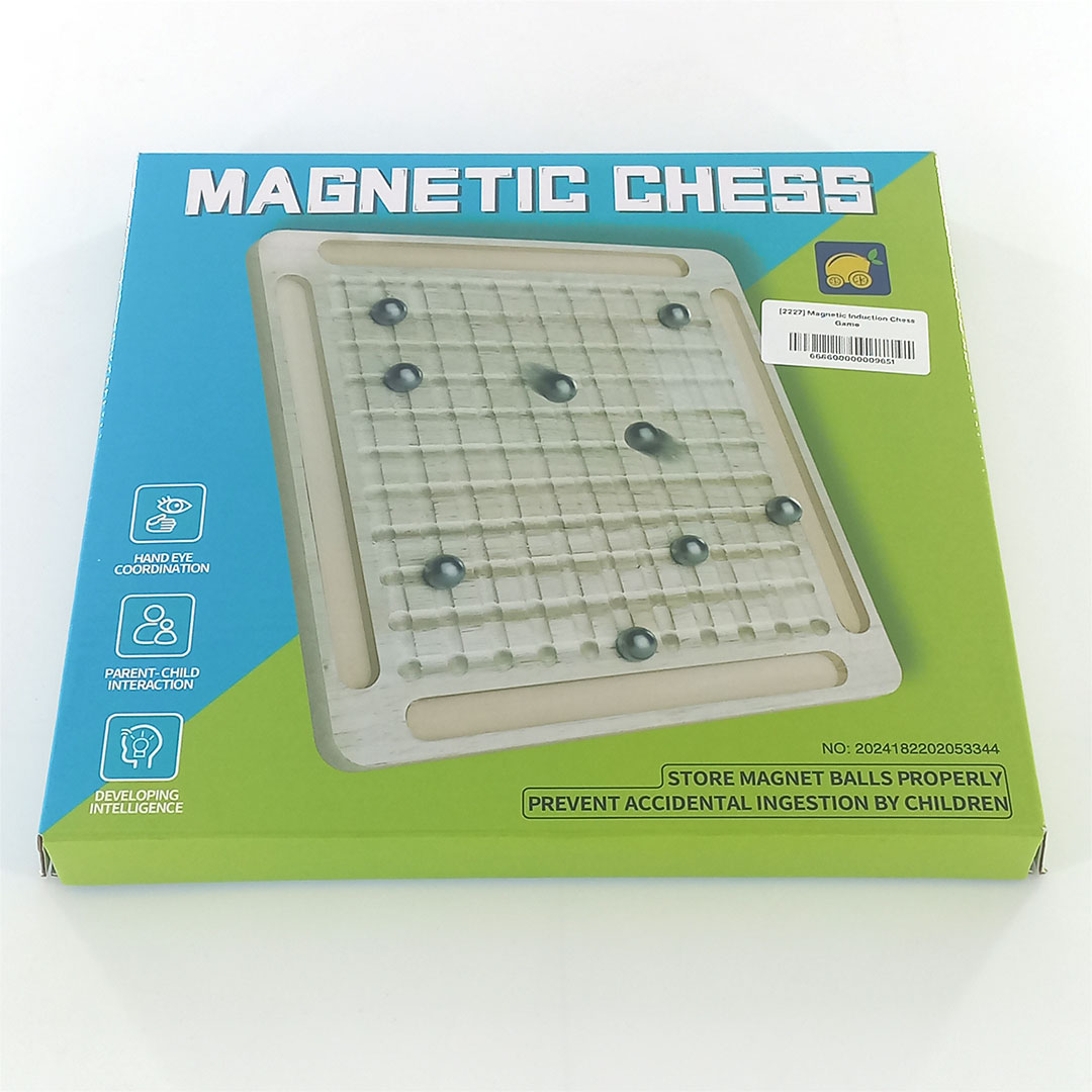 Magnetic Ball Chess Board Game – Wooden Tabletop Magnetic Induction Strategy Game